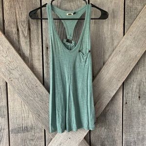 Teal blue guess shirt